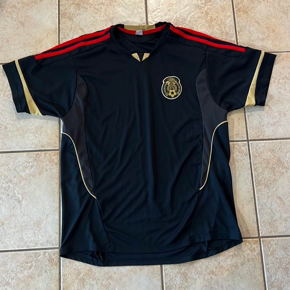 Mexico National Team Soccer Jersey Away Black Gold & … - Gem